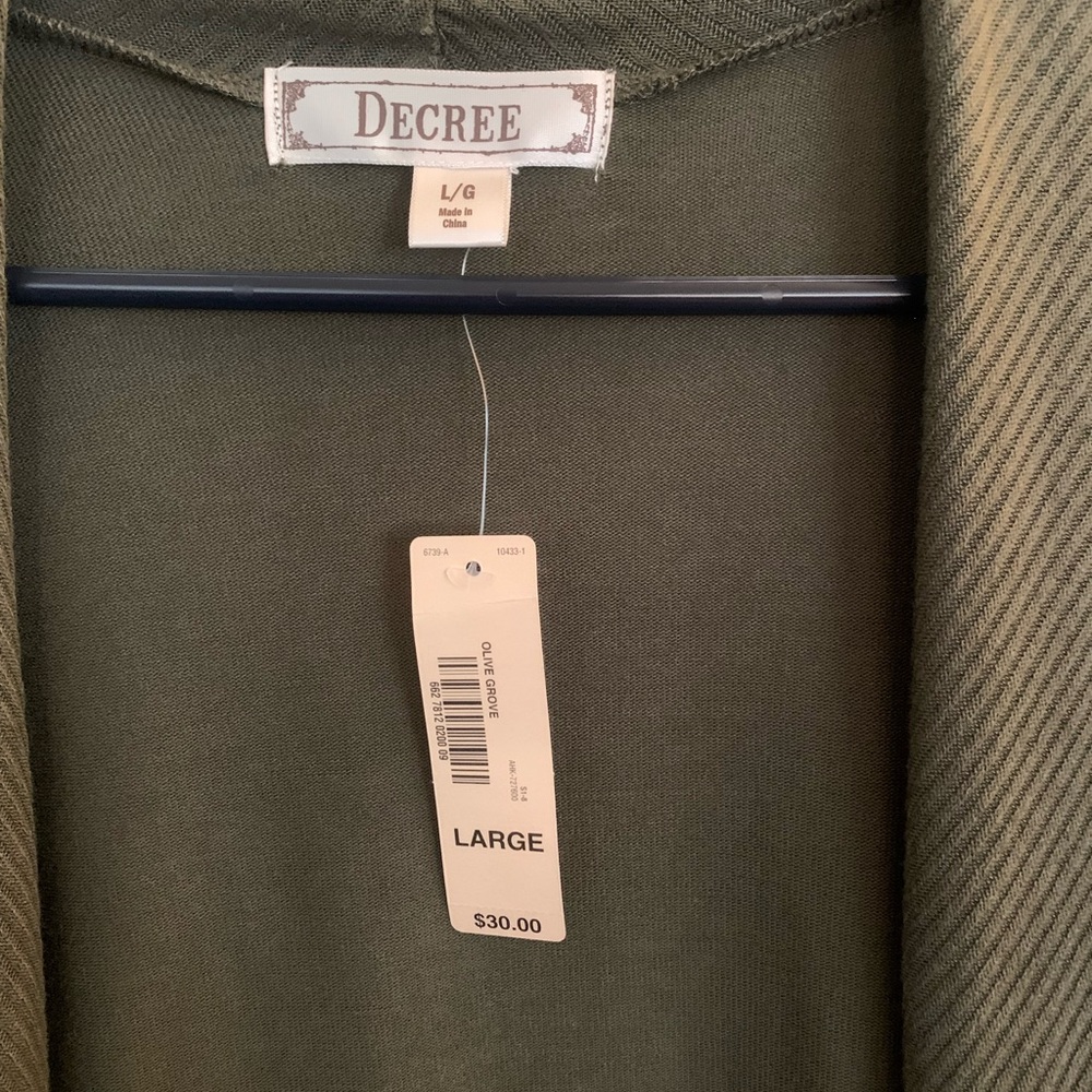 Decree Dark Green Women's Cardigan - Picture 3 of 3